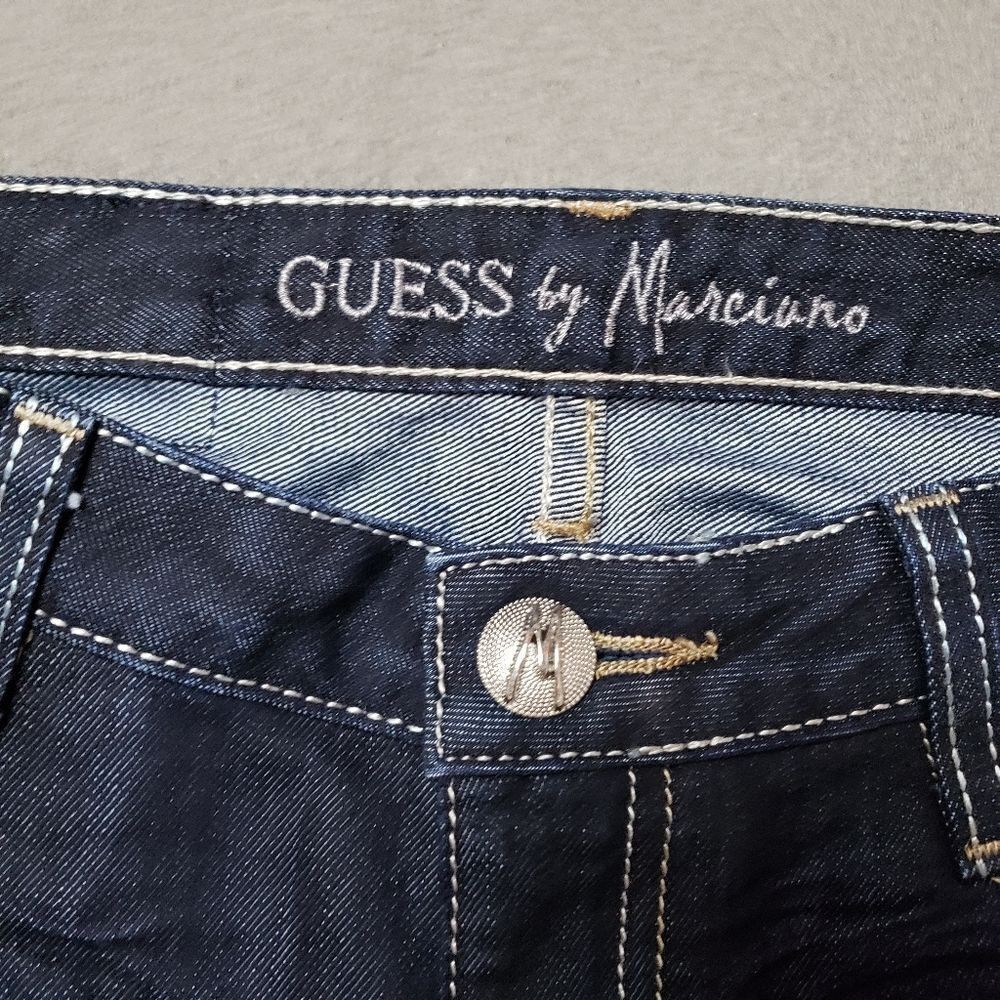 Guess By Marciano Skinny Jean Dark Wash Denim Cropped - Picture 5 of 16
